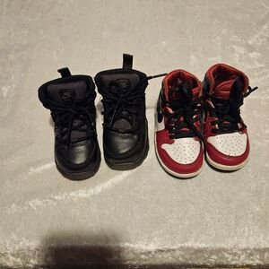 Jordan Toodler Air 1 & Nike Manoa.          Lot Baby Shoes